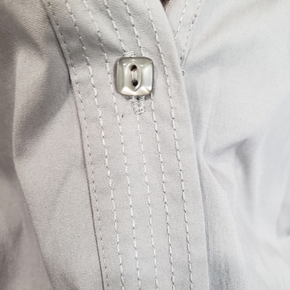 Lane Bryant Button Up 3/4 Sleeves Gray Shirt Size 18 - Picture 5 of 12